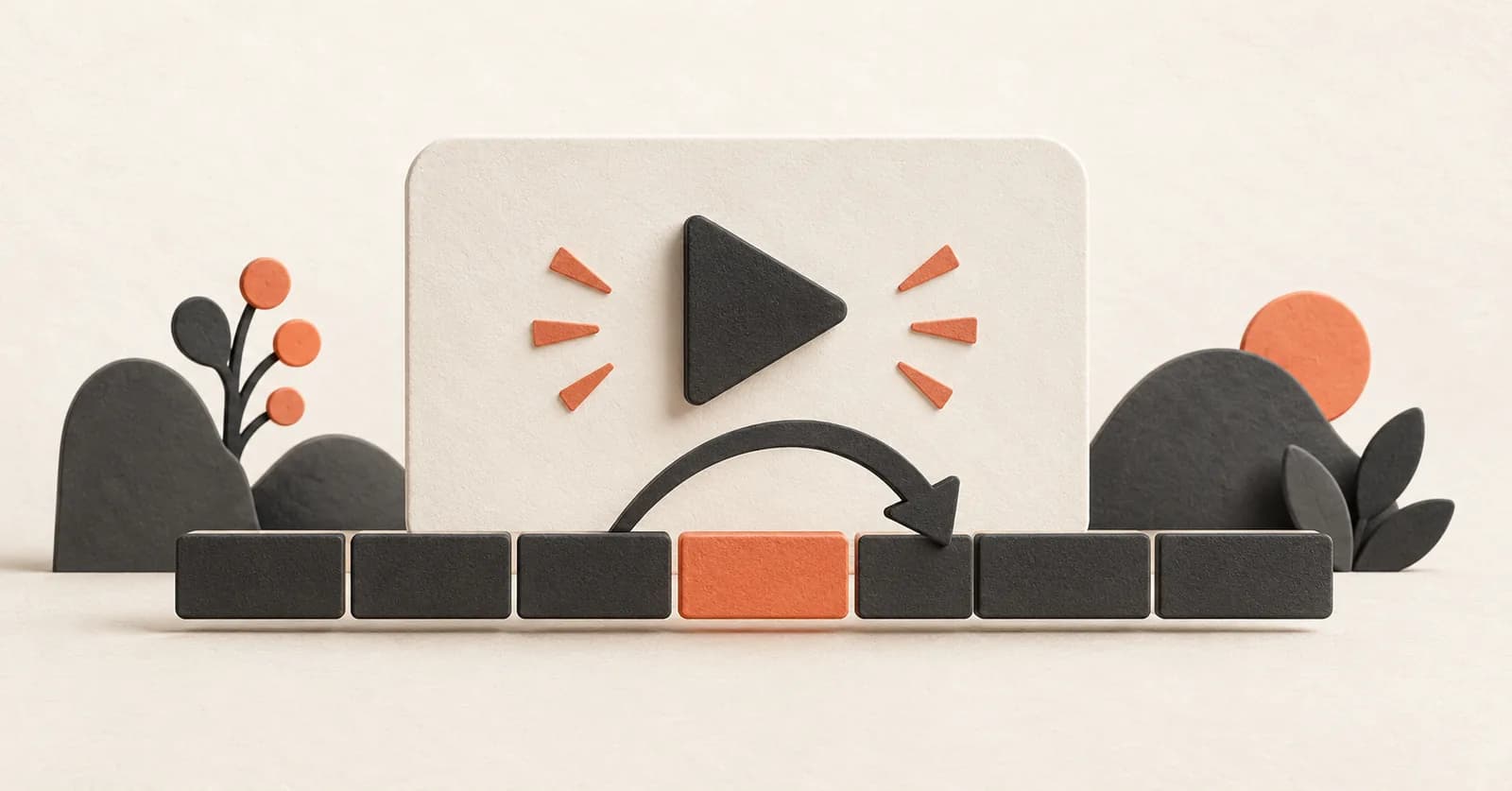 Video timeline with an arrow skipping a coral sponsor segment on YouTube.